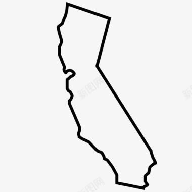 加利福尼亚美国地理图标图标