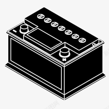 汽车电池充电电力图标图标