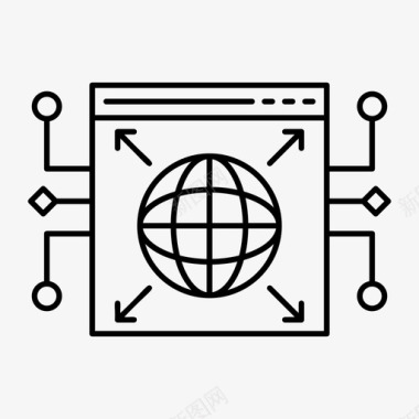 世界浏览器互联网图标图标