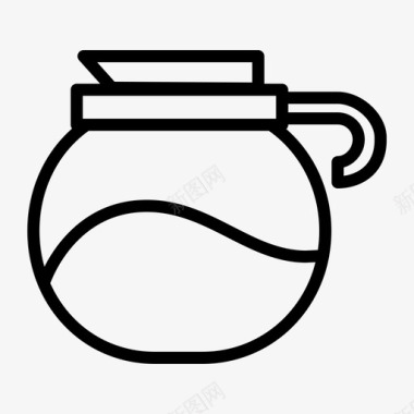 咖啡壶饮料水壶图标图标