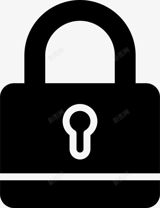 锁应用程序按钮图标svg_新图网 https://ixintu.com Pretycons基本要素 交互 应用程序 按钮 文件 通信 锁
