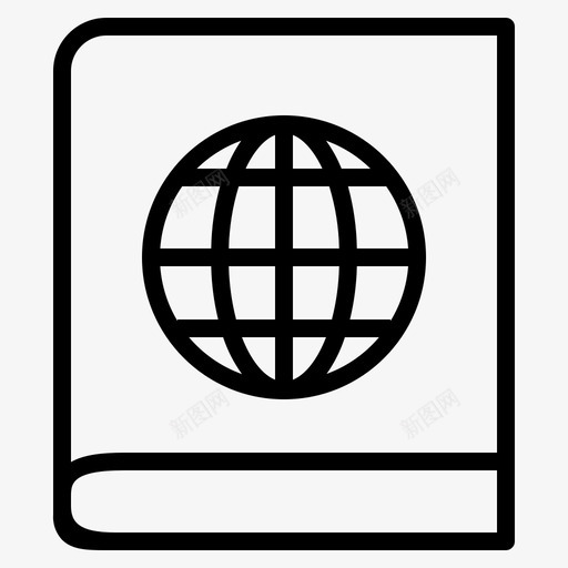 地图集书地理图标svg_新图网 https://ixintu.com 书 地图 地图集 地球仪 地理