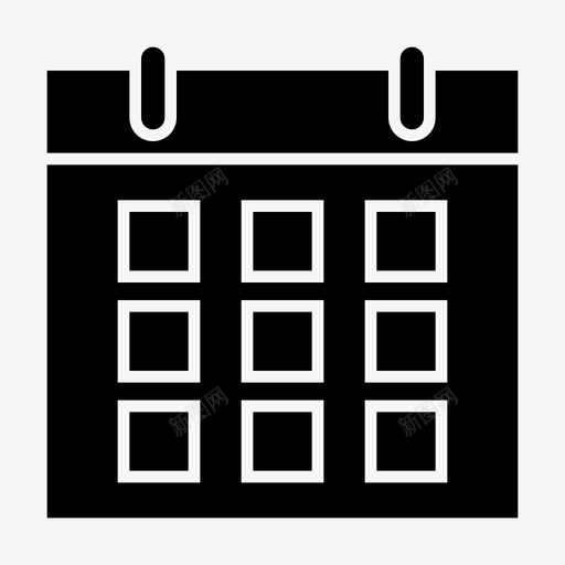 日历约会业务图标svg_新图网 https://ixintu.com 业务 事件 日历 日期 日程表 约会