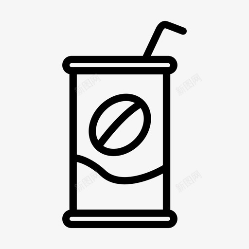 罐装咖啡饮料罐头图标svg_新图网 https://ixintu.com 咖啡线性图标集 罐头 罐装咖啡 饮料