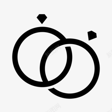结婚戒指仪式爱情图标图标