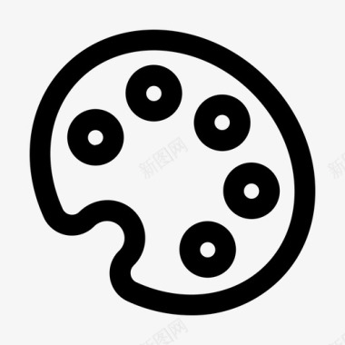 调色板艺术颜色图标图标