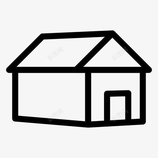 房产房产实线图标svg_新图网 https://ixintu.com 房产 房产实线图标
