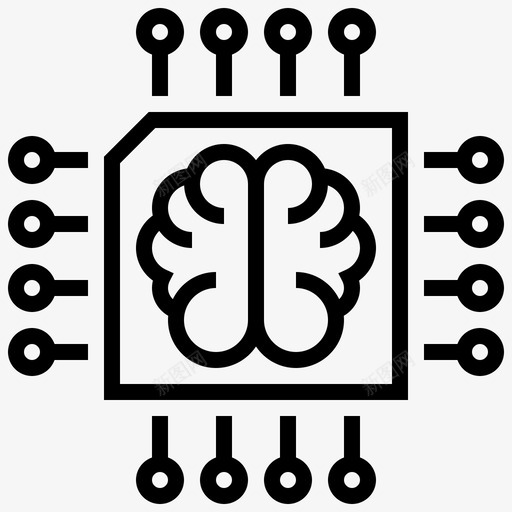 集成电路人工大脑图标svg_新图网 https://ixintu.com 人工 人工智能 创新 大脑 智能 机器人 集成电路