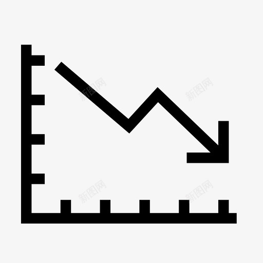 图表向下危机减少图标svg_新图网 https://ixintu.com 业务 减少 危机 图表向下 趋势 预测