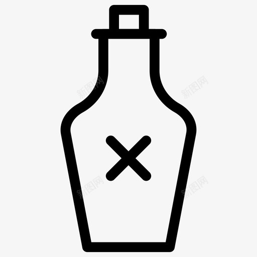 瓶子啤酒万圣节图标svg_新图网 https://ixintu.com 万圣节 万圣节线图标 啤酒 实验室 瓶子 药水