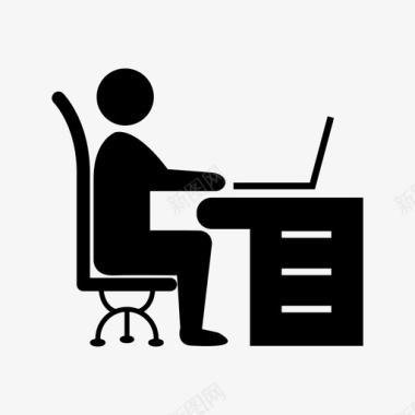 工作空间办公桌笔记本电脑图标图标