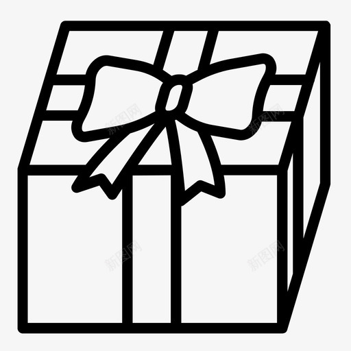 礼品盒圣诞节礼物图标svg_新图网 https://ixintu.com 丝带 圣诞图标 圣诞节 礼品盒 礼物