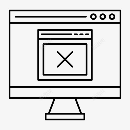 网页互联网在线图标svg_新图网 https://ixintu.com 互联网 在线 技术 窗口 网页 网页和搜索引擎优化线图标
