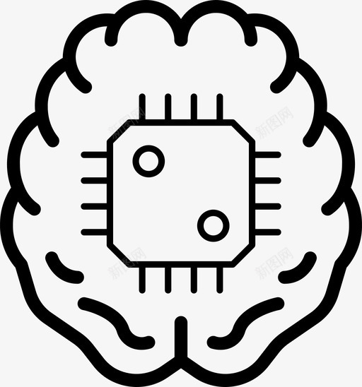 皮质植入大脑控制论图标svg_新图网 https://ixintu.com 大脑 控制论 控制论概要 皮质植入