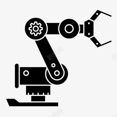 机械手臂机器人手臂自动化图标图标