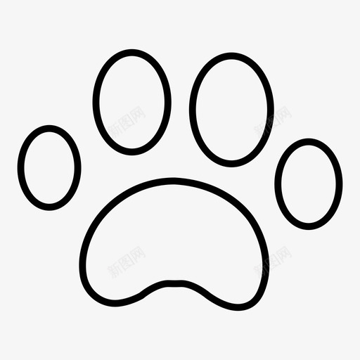 爪印动物猫图标svg_新图网 https://ixintu.com 动物 宠物 爪印 猫 自然 自然生态细线 足迹