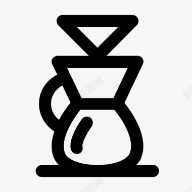 咖啡壶咖啡因chemex图标图标