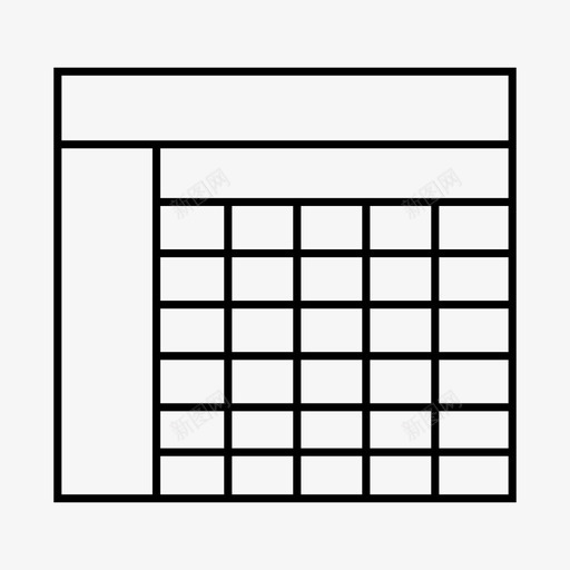 数据表列数据库图标svg_新图网 https://ixintu.com tablet ux集合 列 数据库 数据表