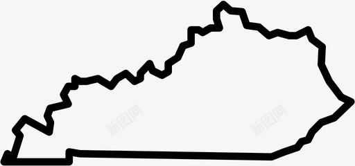 肯塔基州美国地图图标图标
