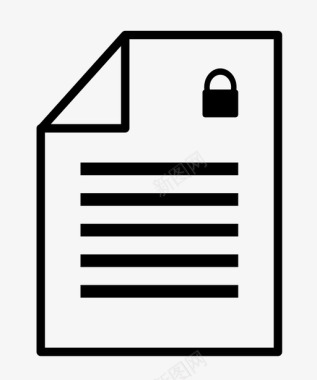 锁定的文档文件项目图标图标
