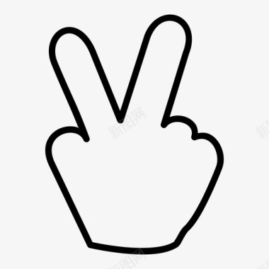 和平的标志和平的手指和平的手图标图标