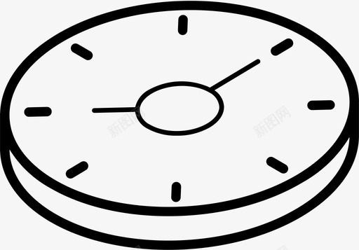 时钟基本要素等距图标图标