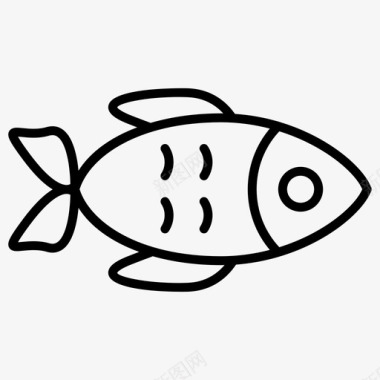鱼海鲜清淡的食物图标图标