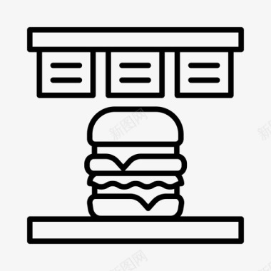食物汉堡餐车图标图标