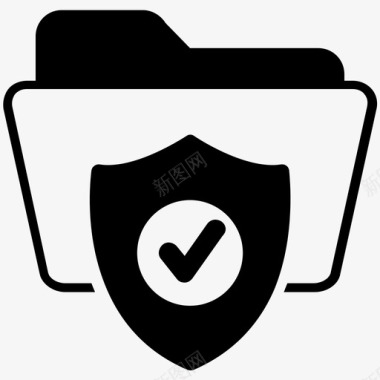 加密文件文档安全私人文件图标图标