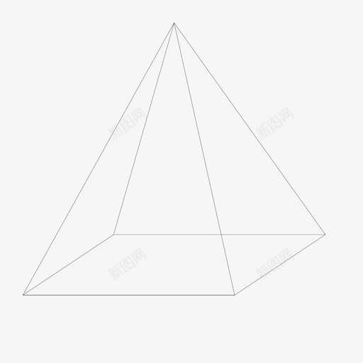 矩形棱锥体几何体多面体图标svg_新图网 https://ixintu.com 体积 几何体 多面体 形状 矩形棱锥体