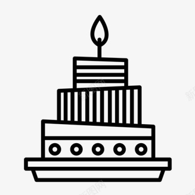 婚礼蛋糕生日生日蛋糕图标图标