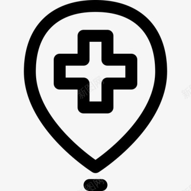 医疗标志医院地图图标图标