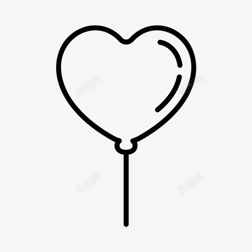心气球生日庆祝图标svg_新图网 https://ixintu.com 庆祝 心气球 情人节 生日 聚会 装饰