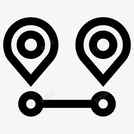 轨道位置地图图标svg_新图网 https://ixintu.com 位置 地图 地点 轨道 道路