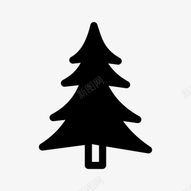 冷杉树圣诞节装饰图标图标