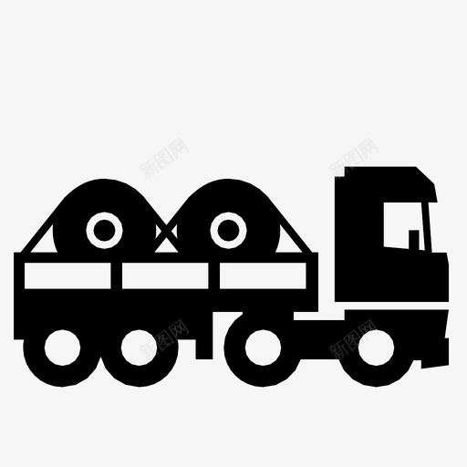 敞篷拖车半挂车运输图标svg_新图网 https://ixintu.com 半挂车 敞篷拖车 运输 运输和卡车
