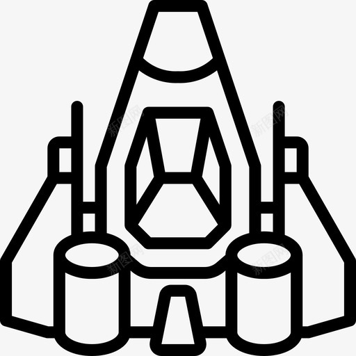 战斗机太空太空2号轮廓图标svg_新图网 https://ixintu.com 太空 太空2号轮廓 战斗机