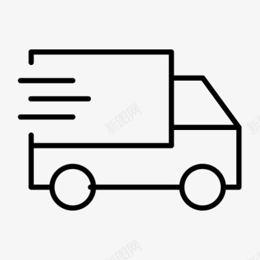 卡车运送箱子汽车图标图标