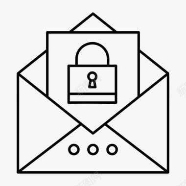 电子邮件锁定保护图标图标