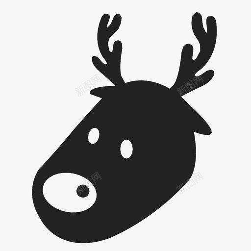 鹿动物圣诞节图标svg_新图网 https://ixintu.com 动物 圣诞节 装饰品 驯鹿 鹿