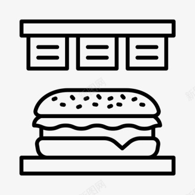 餐厅汉堡快餐图标图标