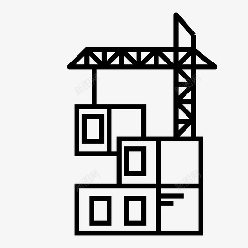 起重机建筑城市图标svg_新图网 https://ixintu.com 城市 城市的基础设施 基础设施 建筑 起重机