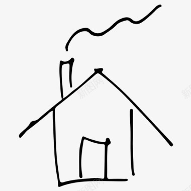 房子手绘家图标图标