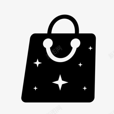 购物袋购物车圣诞节图标图标