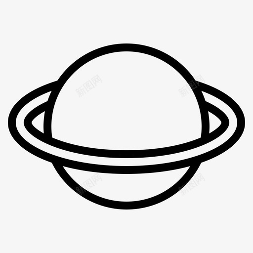 土星星系行星图标svg_新图网 https://ixintu.com 土星 太空 恒星 星系 行星