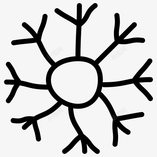 雪花冰冻手绘图标svg_新图网 https://ixintu.com 冬天 冰冻 圣诞涂鸦 手绘 雪花