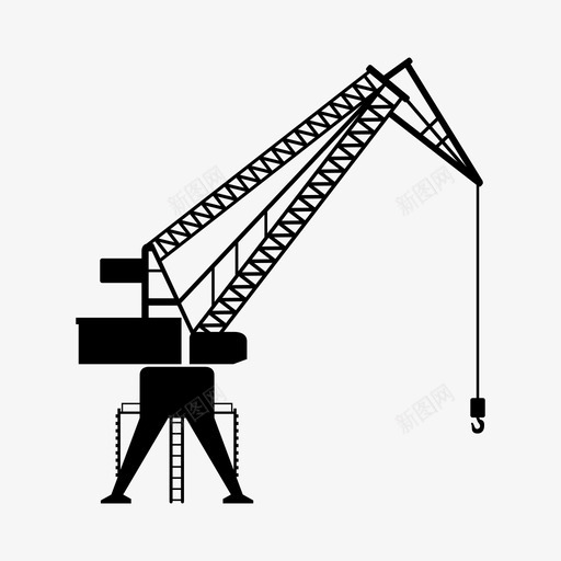 塔吊建筑商业图标svg_新图网 https://ixintu.com 商业 塔吊 工业 工地 工地塔吊 建筑