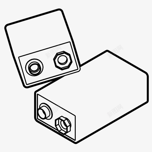9v电池充电电力图标svg_新图网 https://ixintu.com 9v电池 充电 电力 电源 能源 能源供应