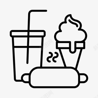 食品饮料热狗图标图标