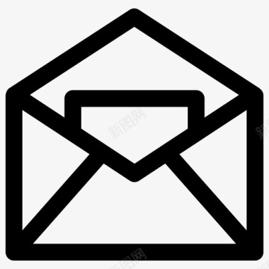 读电子邮件信封信件图标图标